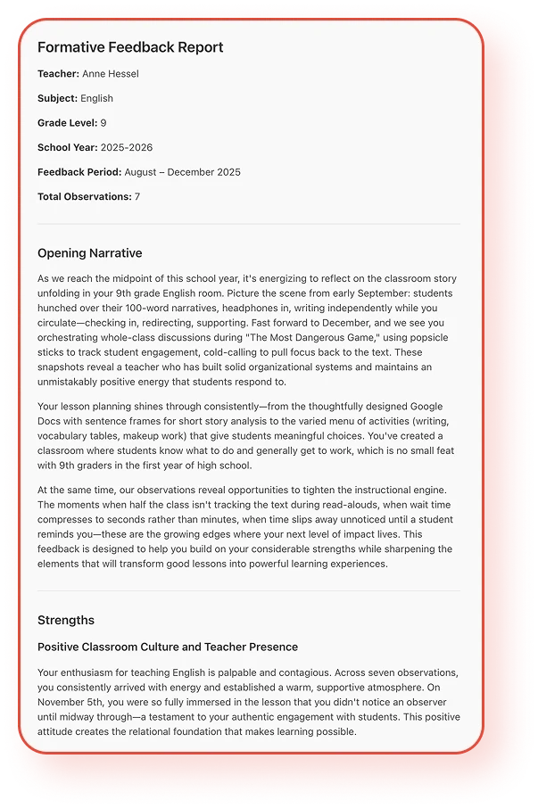 A Trellis feedback report